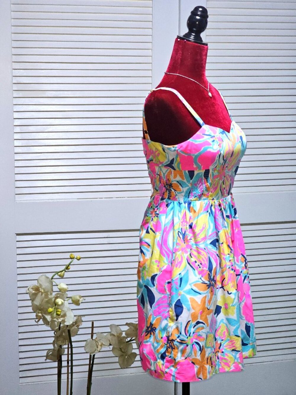 Lilly Pulitzer Women Christine Besame Mucho Poplin Fit & Flare Dress Sz 00 2442 - Picture 4 of 15